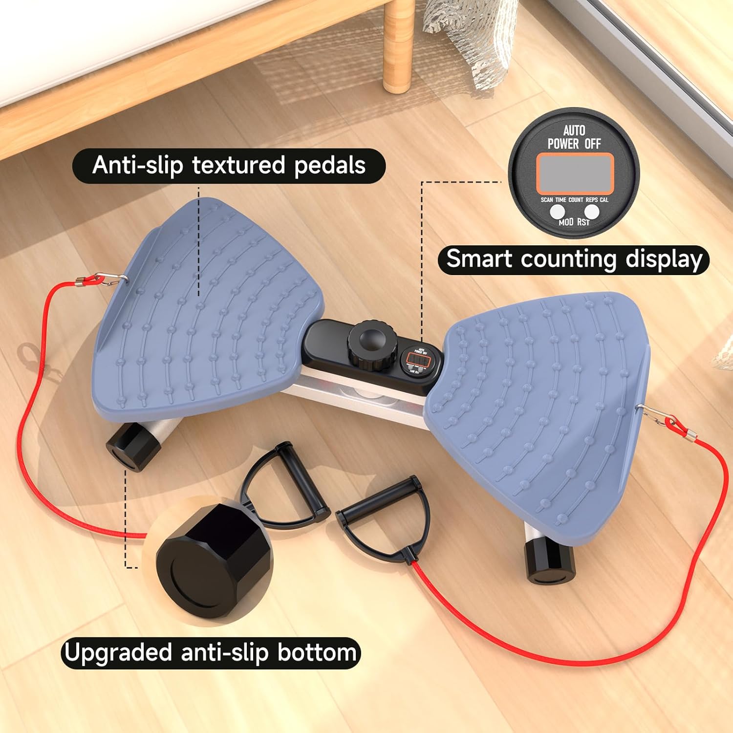 Waist Twister Machine Exercise, Waist Twister with Counting Display, Twister AB Board Machine for woman and man.Core Trainer for Women Belly Fat Loss, Home Gym Workout Equipment, Noiseless, 400 lbs Capacity