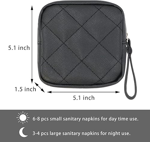 Miniatura 2 de OWTING Bolsa de almacenamiento de servilletas sanitarias bolsa de maquillaje portátil organizador de tampón menstrual femenino kit de primer período