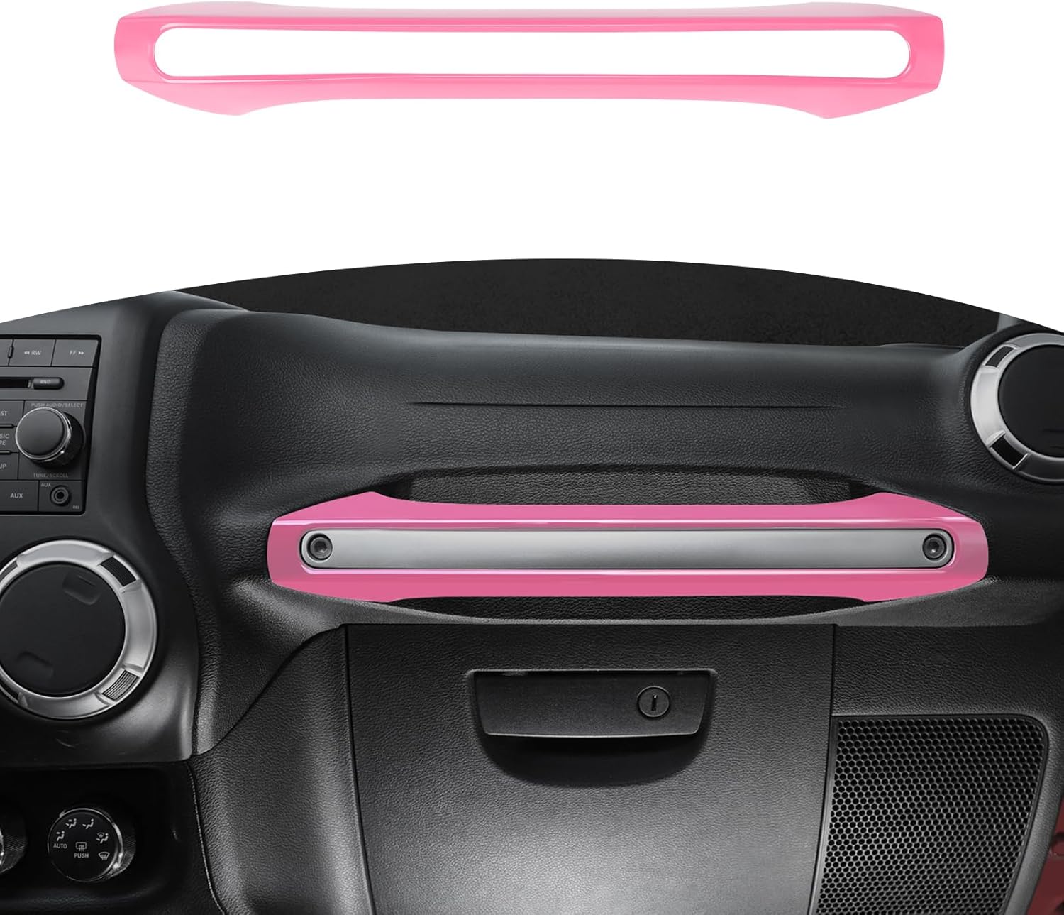 for Jeep JK Passenger Grab Handle Cover Trim Frame Fit for Jeep Wrangler JK JKU 2011-2017 Pink Interior Accessories 1pc