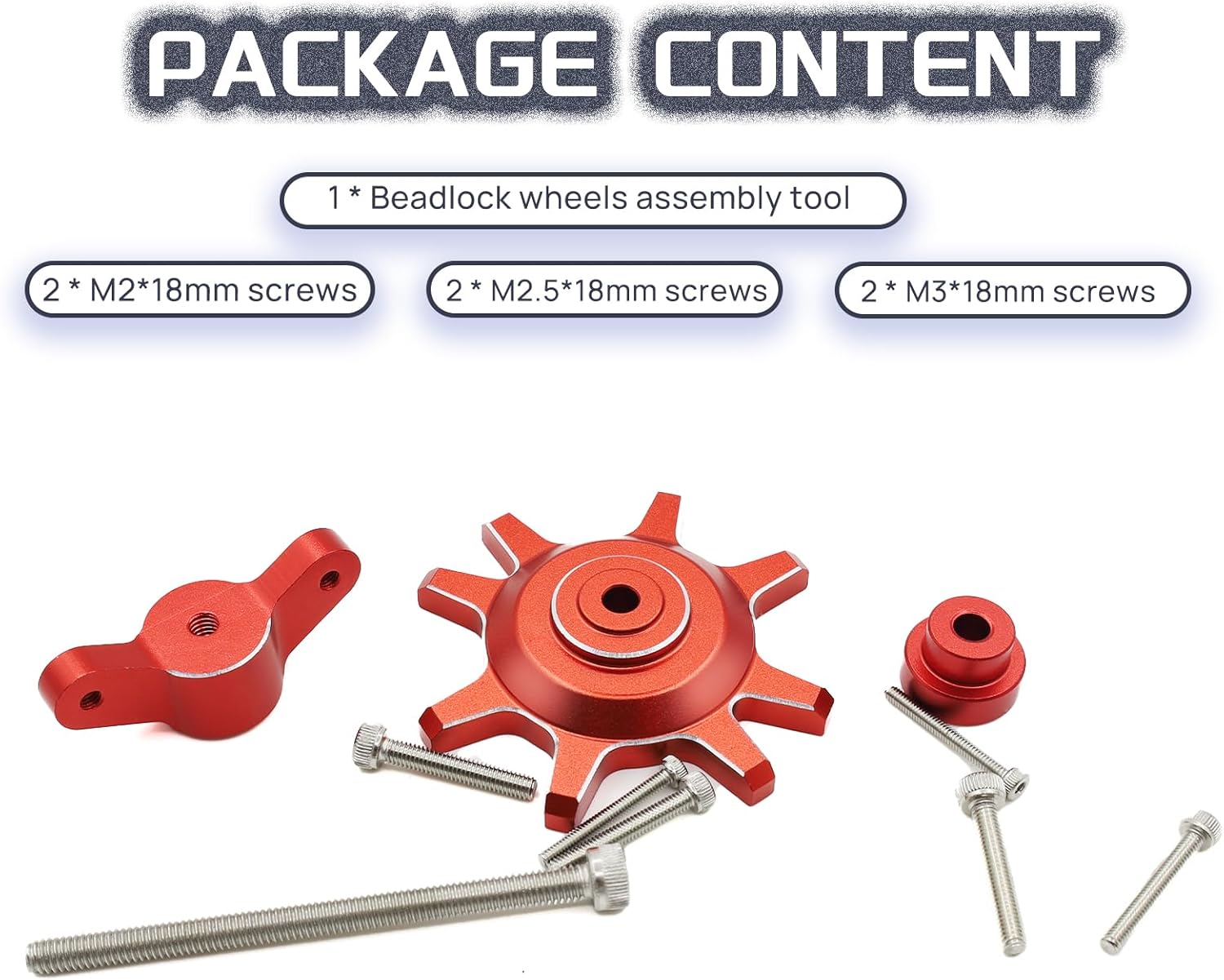 RC Car Tires Tool 1.9 2.2 inch Beadlock Hub Tire Assemble/Removal Tool Fits for for Traxxas TRX4 TRX6 Axial SCX10 II III Redcat 1/10 RC Crawler (Red)