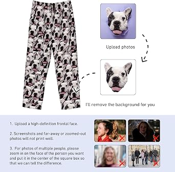 Personalised Pyjamas Pants For Men Custom Pajama Pants Pajama Bottoms Sleepwear Funny Pj Pants With Photo Picture Face
