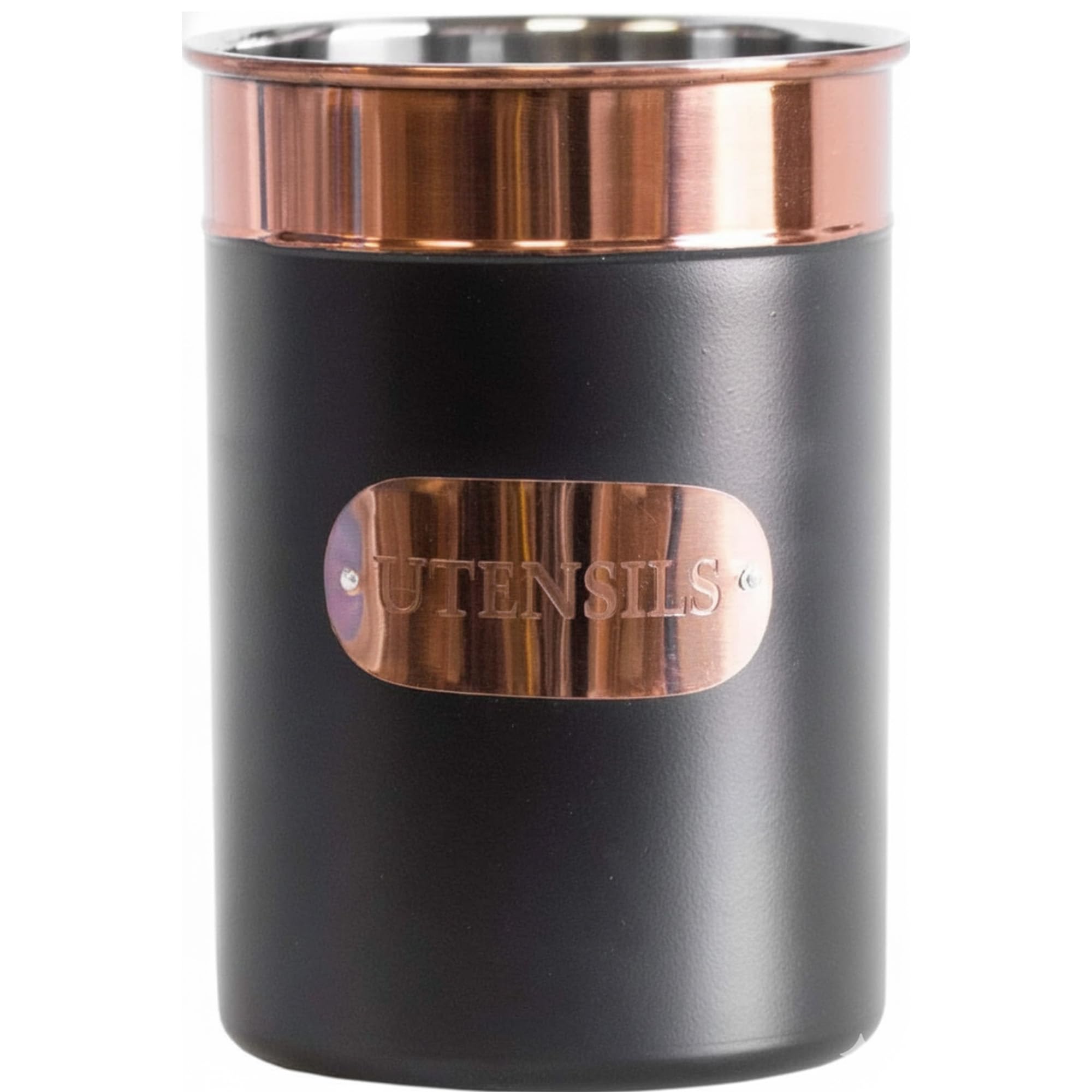 Ariati Black, Copper Black And Copper Vintage Kitchen Utensil Storage Holder Caddy Storage Holder Stunning Utensil Cutlery Organiser Pot Spatula Holder For Countertop