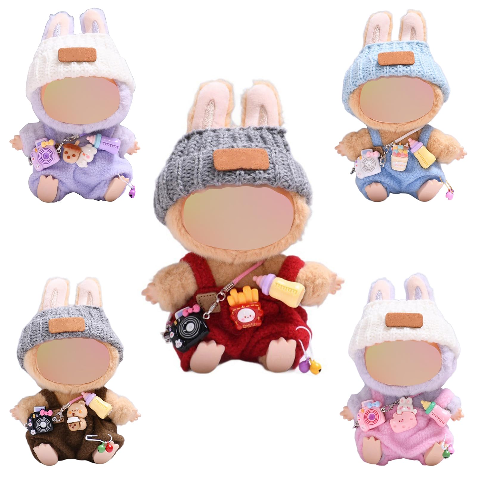 17cm Doll Clothes, Clothes Set for 17cm Dolls, Doll Clothes Suitable for Dolls Accessories (NO Doll) (Red) - Image 2