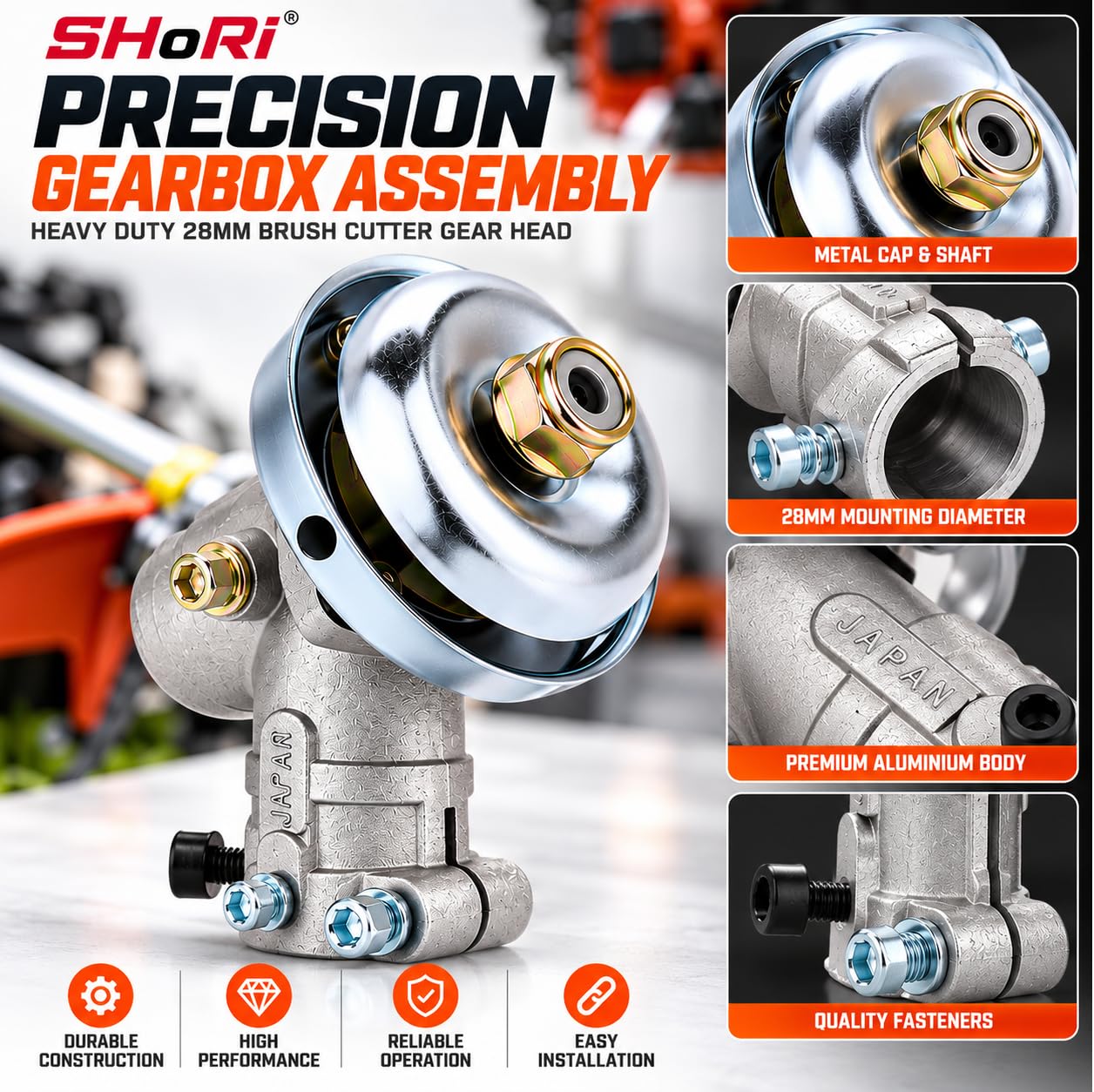 SHoRI Brush Cutter Gear Head - 28mm -6 SHoRI Brush Cutter Gear Head - 28mm -6