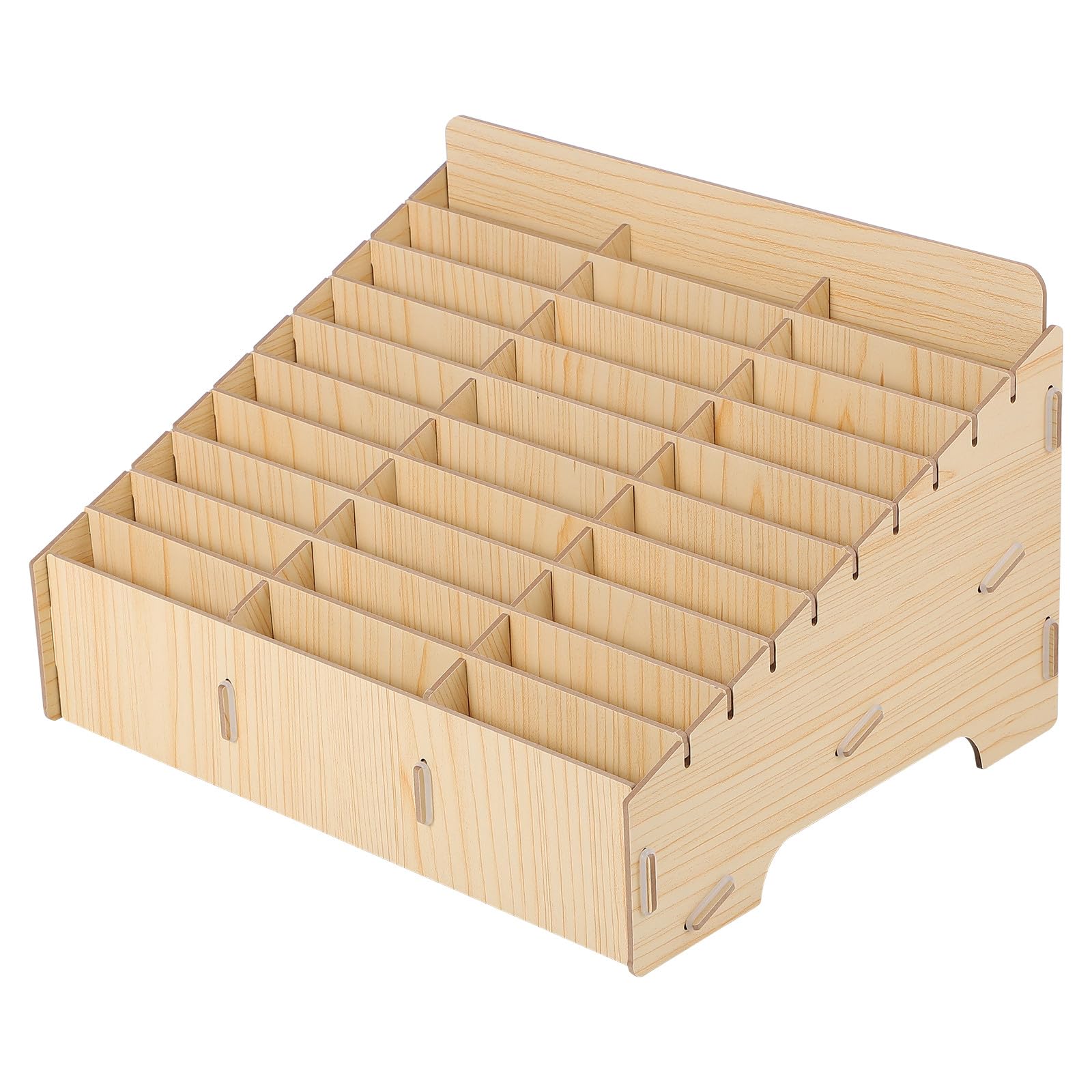 GANAZONO Scatola Porta Contenitore Resistente 1pezzi in Legno per Immagazzinamento e Gestione Telefono con Scomparti Organizer Multiuso per Aula e Ufficio