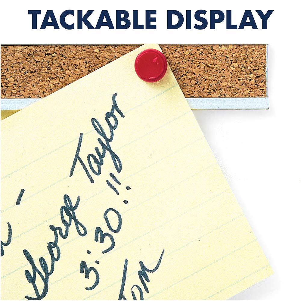 Quartet Bulletin Bar Strip, Cork Board, 36" x 1", Classroom, Office, Cubicle, Aluminum Frame (2005),Natural