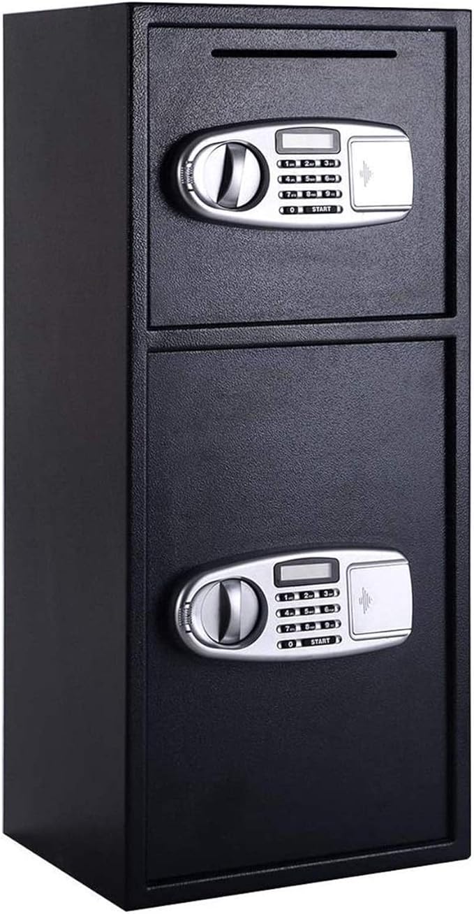 S AFSTAR Digital Safe Box, Double Door Security Depository Drop Box