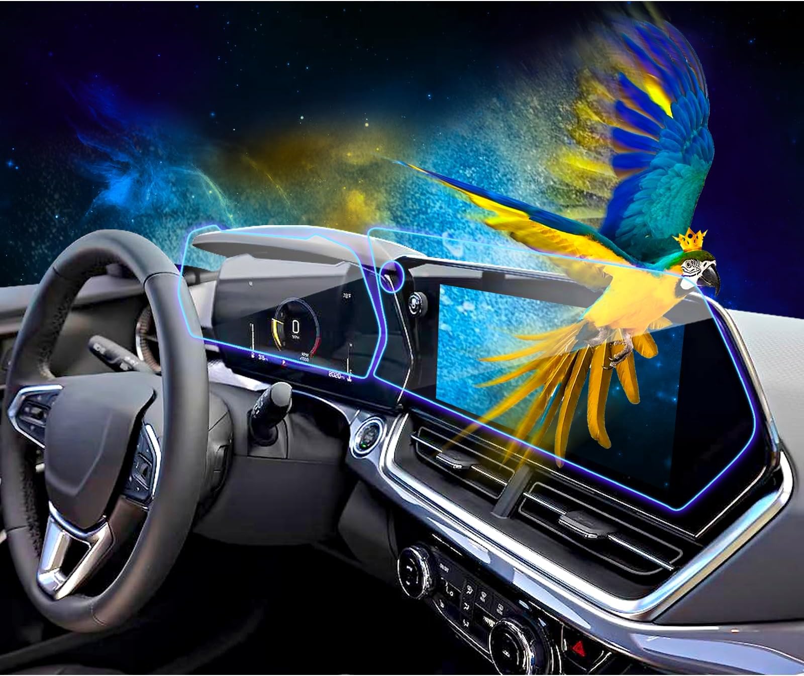 EUEKY for 2024 Chevy Trax Screen Protector 8" Digital