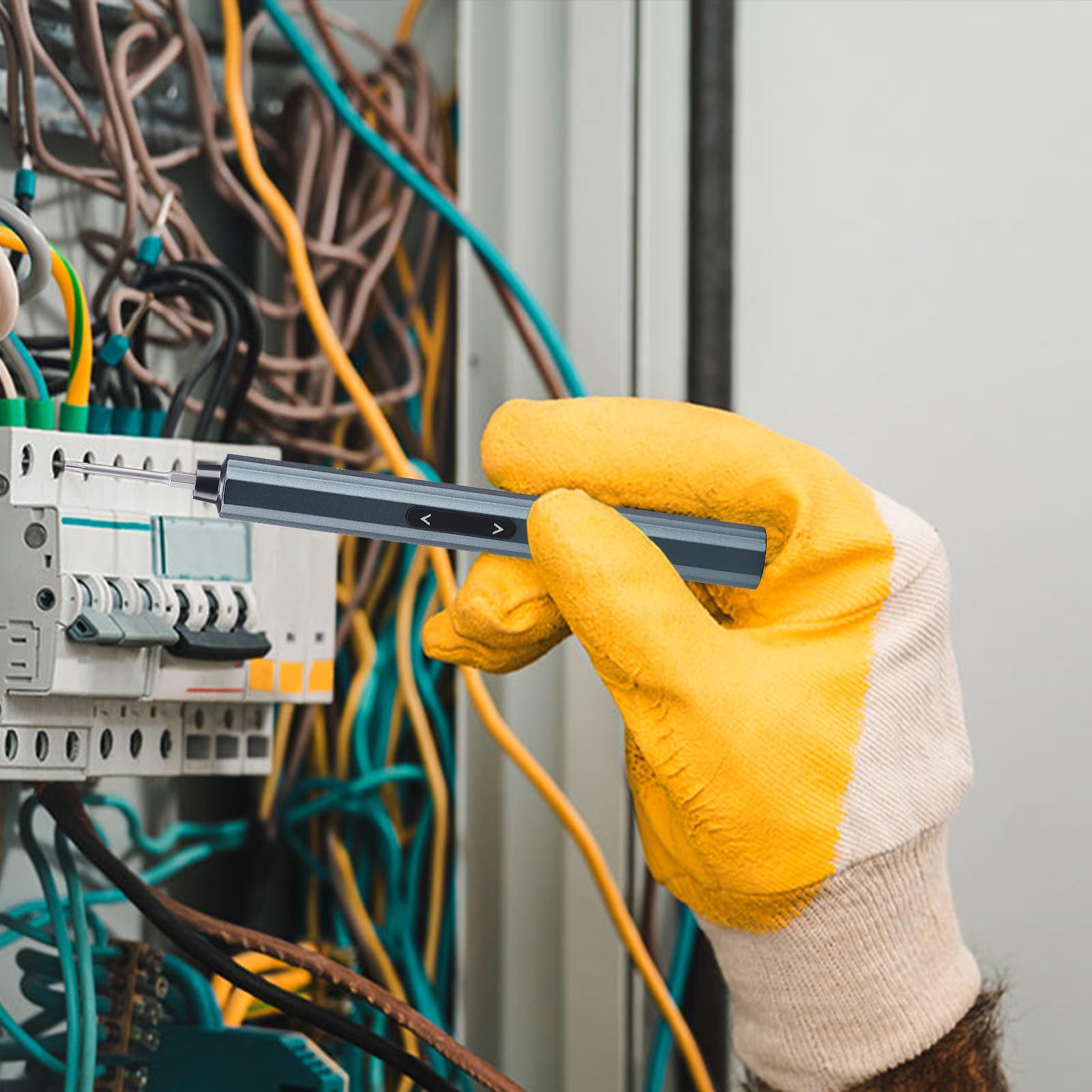 Sempoda Precyzyjny zestaw wkrętaków elektrycznych, mini śrubokręt elektryczny 52 w 1, z 48 bitami magnetycznymi i światłami LED, ładowalne, poręczne bezprzewodowe narzędzie do naprawy telefonów,