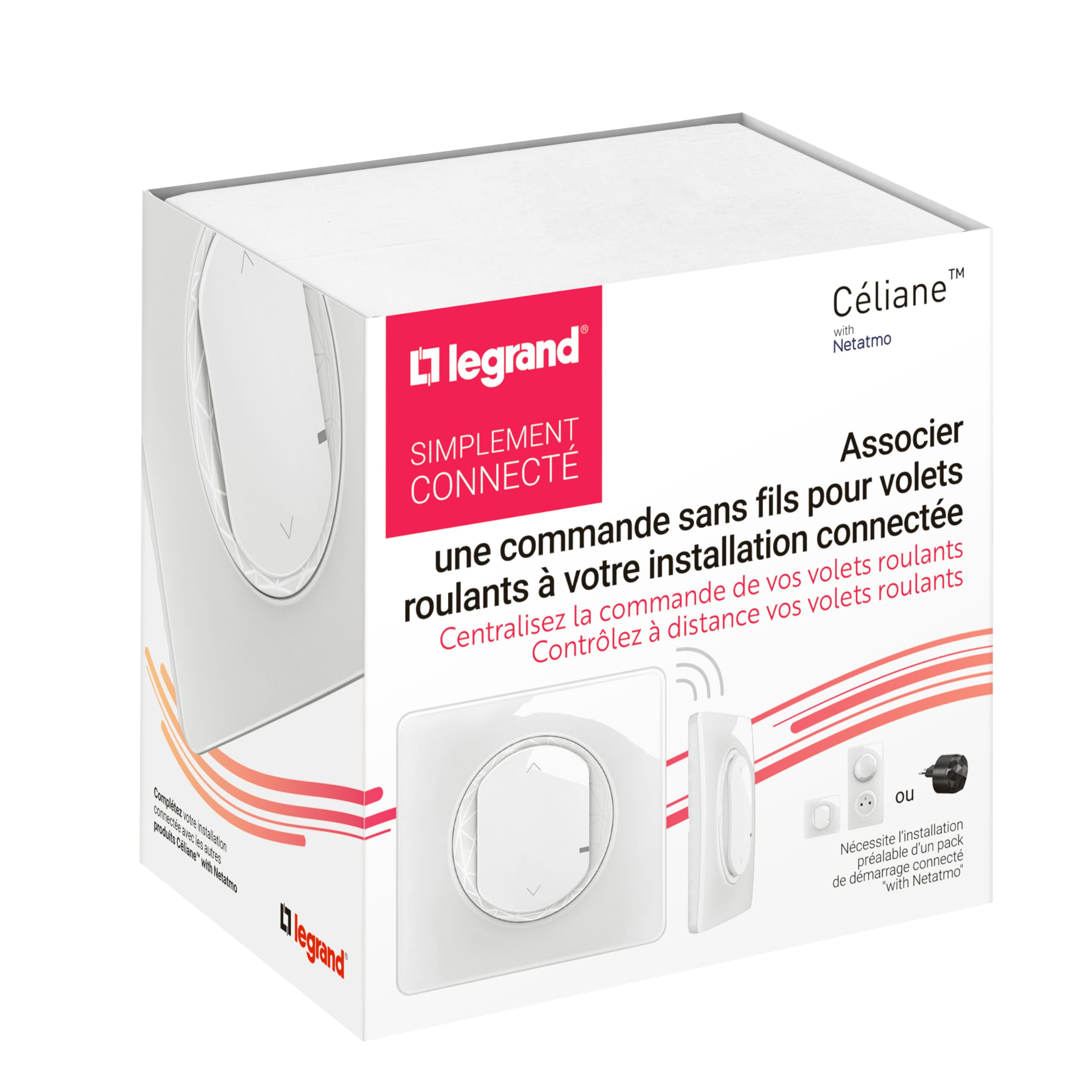 LEGRAND - Commande sans Fils Volets Roulants Céliane with Netatmo - Blanc