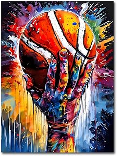 ZHAXFA Inspirational Basketball Wall Art Prints,Modern Street Graffiti Sports Basketball Art Poster,Basket ball Dreams Inspirational Quotes Poster for Living Room Gym Office Decor(12X16in Unframed)
