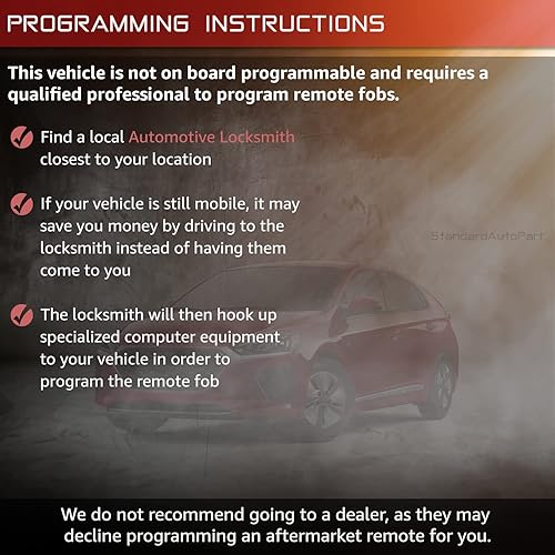 Miniatura 6 de StandardAutoPart Llave inteligente de proximidad compatible con Hyundai Ioniq 2017 2018 2019 2020 2021 [433 MHz] TQ8-FOB-4F11 95440-G2010 95440G2010