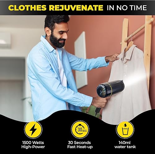 Miniatura 3 de Vaporizador de viaje para ropa  Vaporizador portátil de mano para ropa  Mini Plancha de vapor pequeña plegable removedor de arrugas para ropa