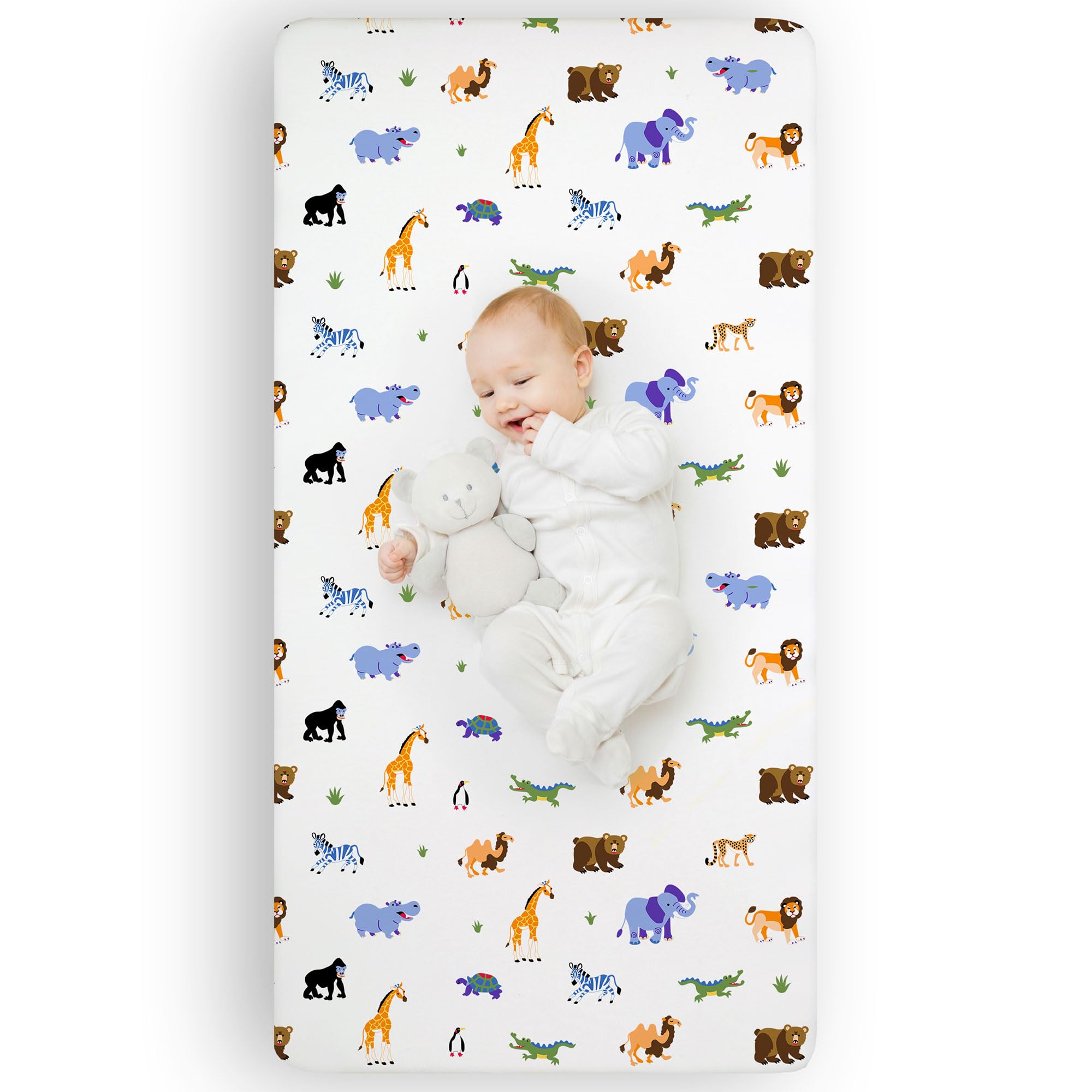 Wildkin Mikrofaser-Spannbetttuch für Jungen und Mädchen, Bettlaken für Kinderbett, Maße: 132 x 71 cm, weicher und atmungsaktiver Stoff, für Kinderbett, passend für Standard-Kinderbett-Matratzen (Wild