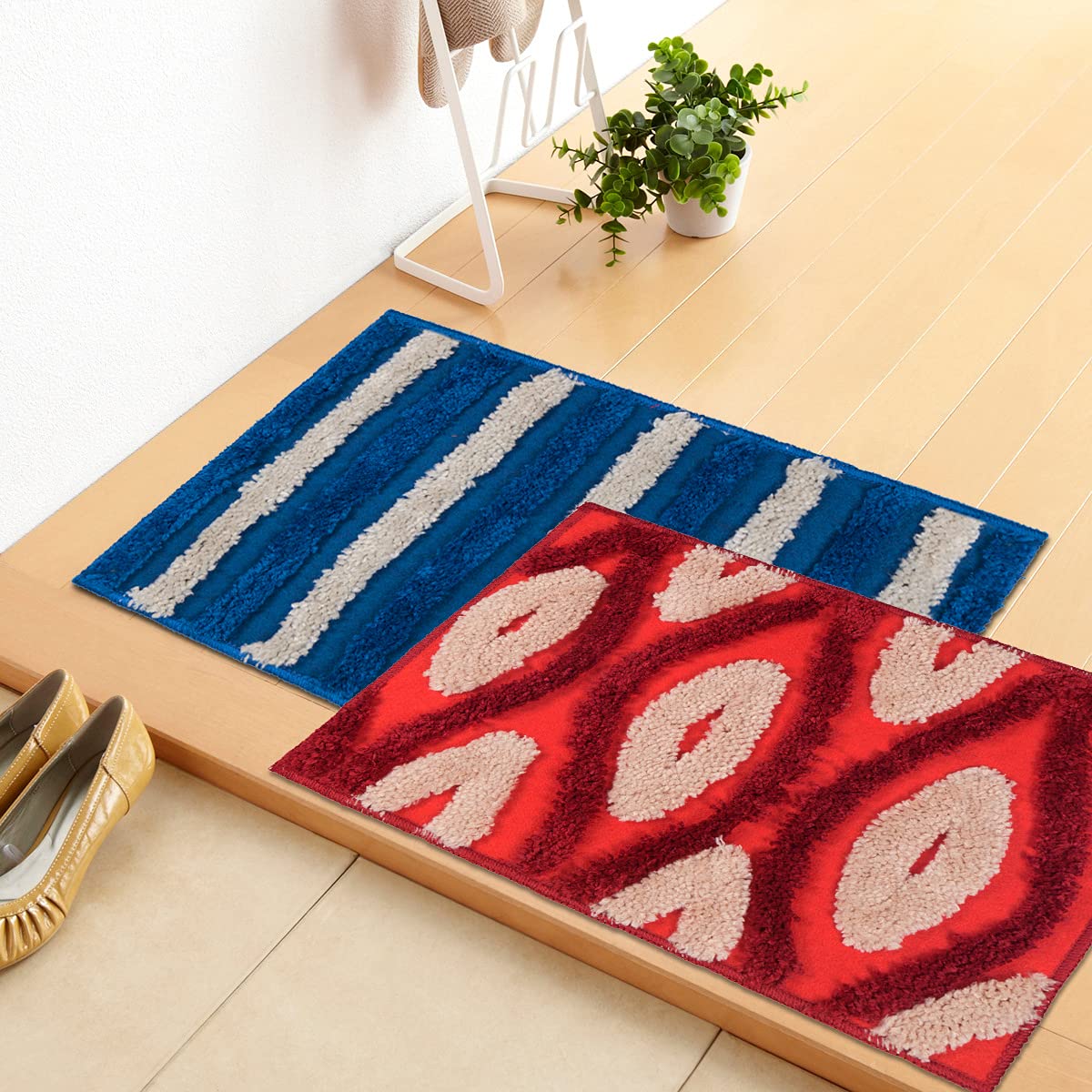 Buy StoryHome Aqua Collection Door Mats Combo Set of 2 for Home, Bathroom, Bedroom, Office