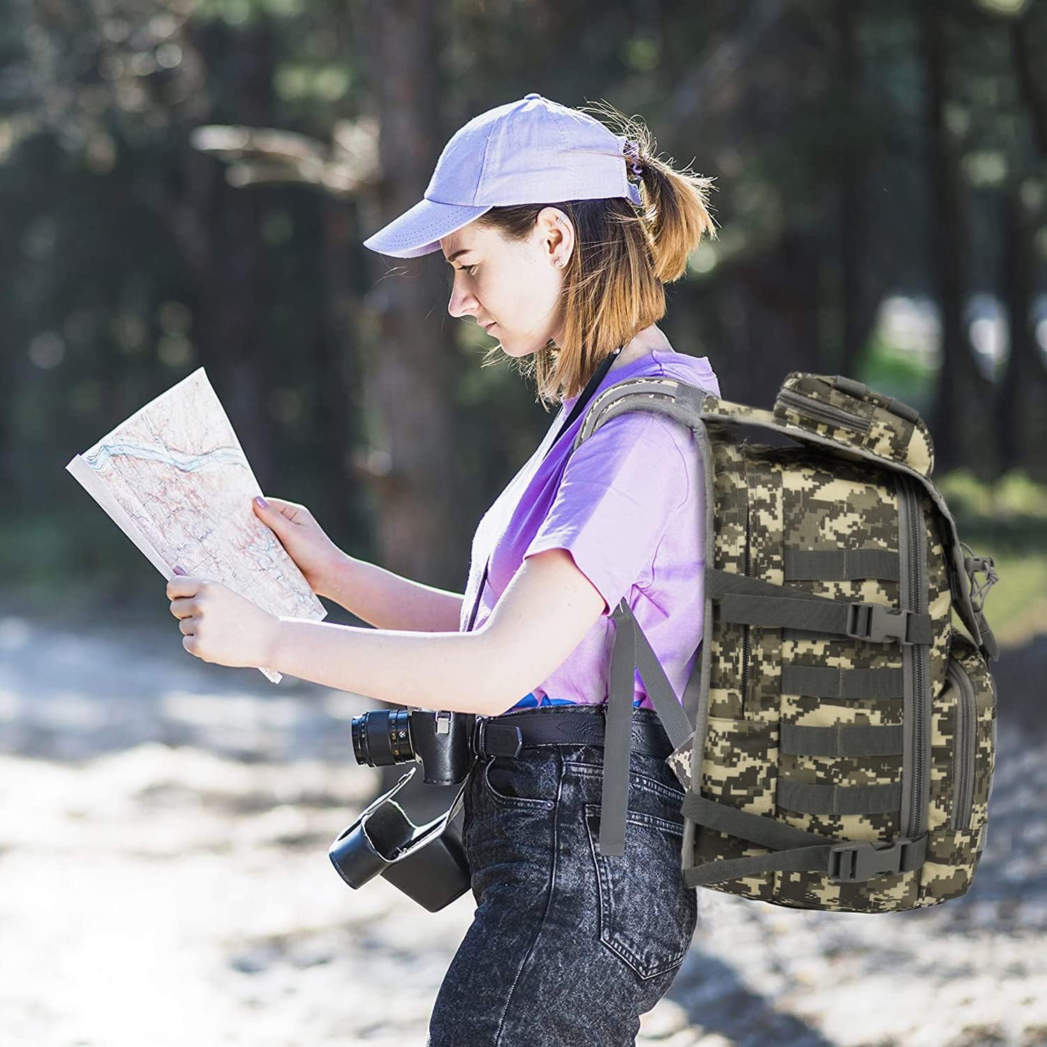 Military Tactical Backpack for Men, Survival Army Backpacks for Camping Hiking Trekking