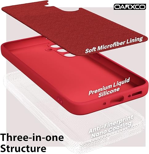 Miniatura 5 de oakxco Funda de silicona líquida para Samsung Galaxy A54 5G, bonita funda delgada y delgada de goma TPU suave para mujeres y niñas, protección