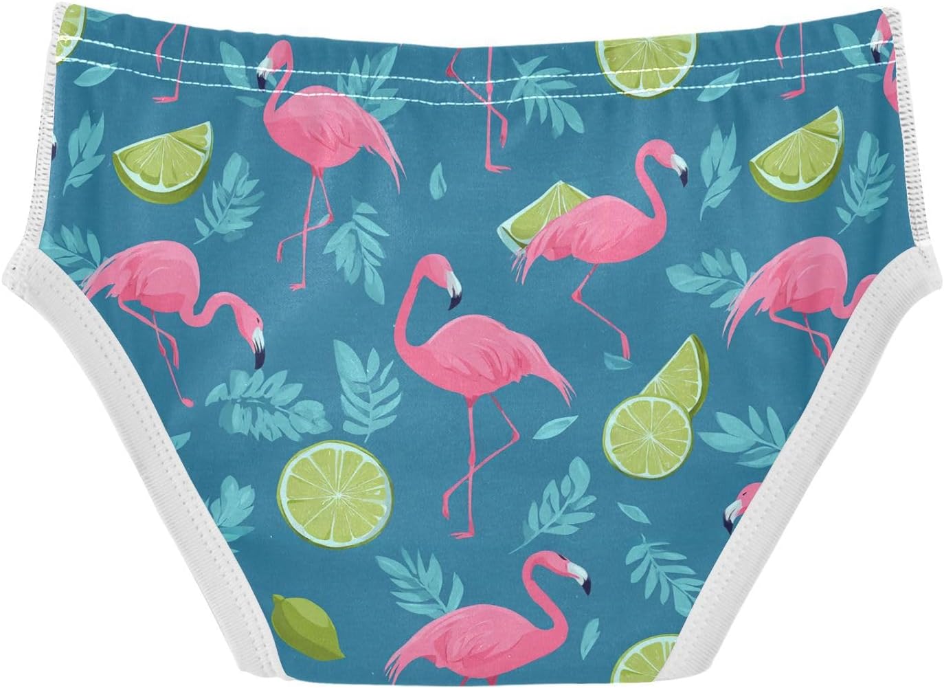 visesunny Blue Lemon Flamingo Potty Training Underwear Boys Toddler Cotton Soft Brief Size 2T-8Y for Kids 2-8Y