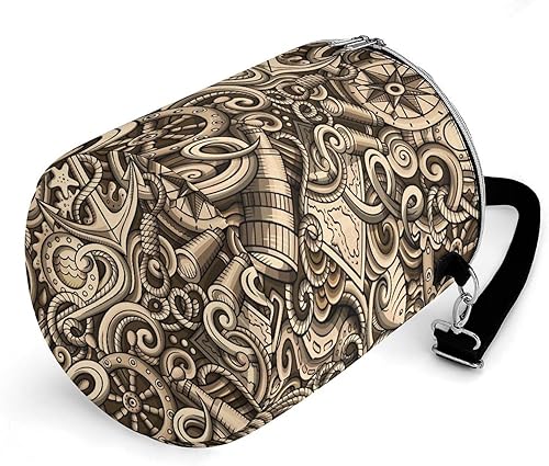 Miniatura 7 de Nautical Doodles - Bolsa de almuerzo portátil aislada reutilizable para mujeres y hombres, trabajo, viajes, picnic
