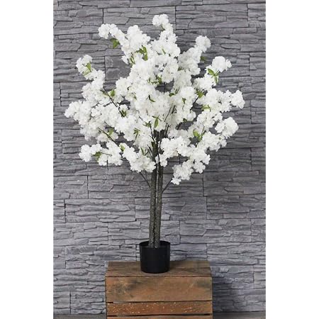 COSTWAY Plante Artificielle Wisteria avec Pot avec Fleurs Violetes