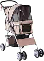 Passeggino Per Cani Pieghevole PawHut - Grigio, 75x45x97 Cm, Portata 10 Kg - Foto 2