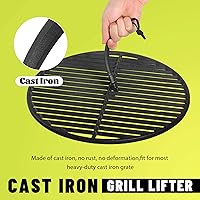 Vista 3 de Levantador de rejilla en tu parrilla de hierro fundido para huevos grandes de color verde, accesorios para parrilla, juego de ahumador de carbón