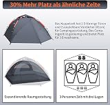 Cflity Tente de Camping, 3 Personnes Pop-up Légère Dôme Camping Tente, 4 Saison Imperméable 3 Couche Automatique Tente, Tente Sac à Dos avec 2 Porche Extensible pour Le Camping Randonnée - 3