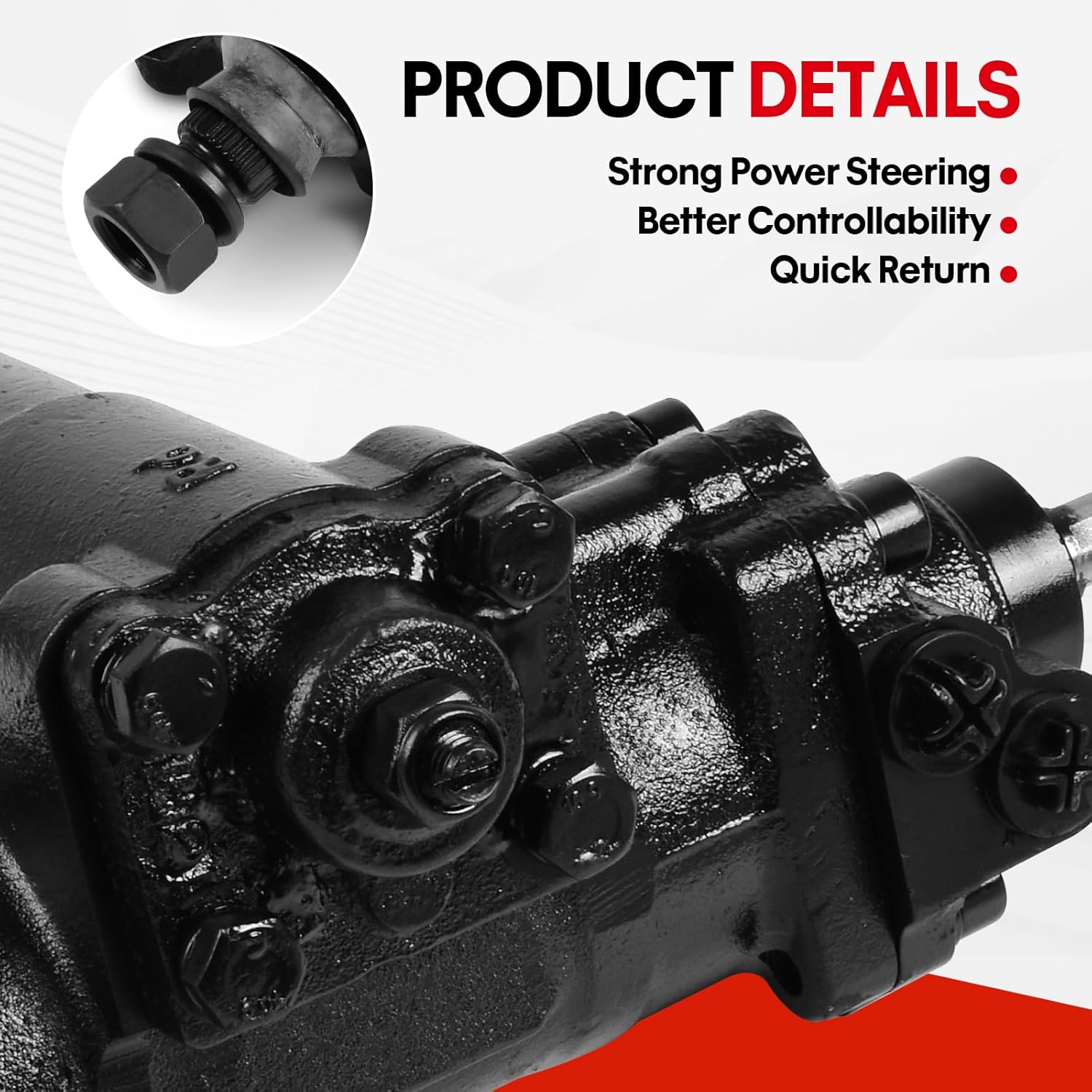 Power Steering Gearbox Gear Box for Jeep Wrangler 2007-2017, Wrangler JK 2018, Sport Utility 4-Door Only, OE Number 52126348AD,52126348AA, 52126348AB