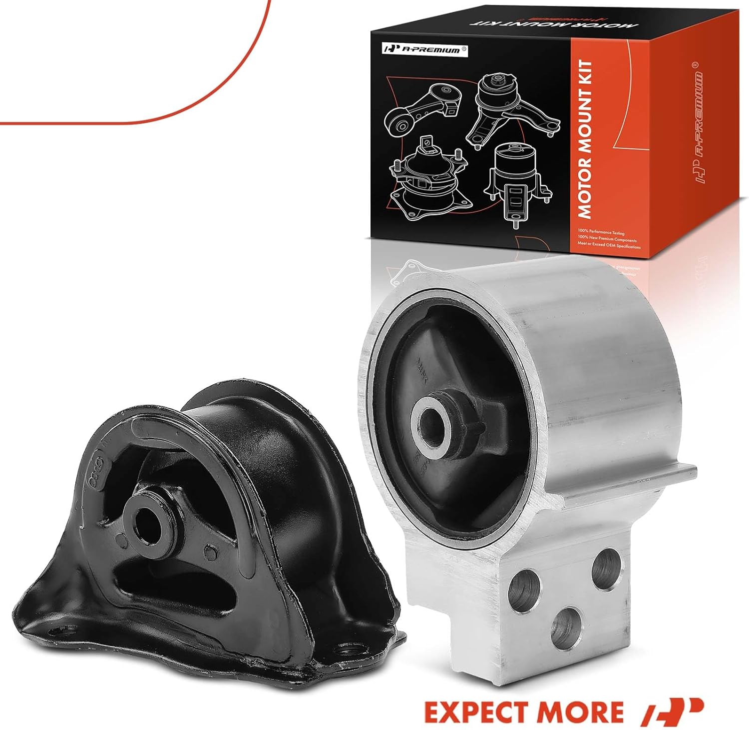 A-Premium 2PCS Engine Motor Mount Set [Automatic Trans] Compatible with Honda Civic 1994-1995, Civic del Sol 1994-1997 & Acura Integra 1994-2001, 1.5L 1.6L 1.8L, Replace# 50810ST0980, 50810ST7Z00