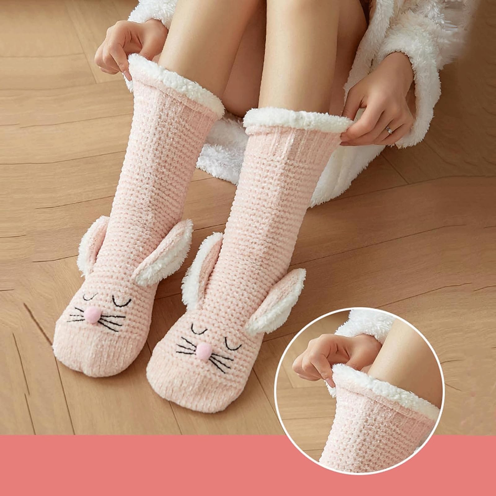 Bodensocken 2 Paar Winter-Bodensocken, Plüsch, verdickte Korallensamtsocken, warme Plüschsocken, Indoor-Übungen, Pilates Socken
