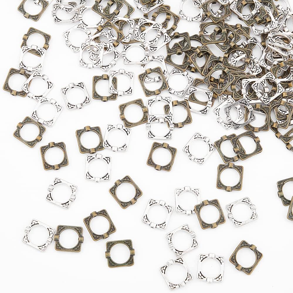 Amazon.com: HOBBIESAY 160Pcs 2 Colors Bead Frames with 10.5mm Diameter ...