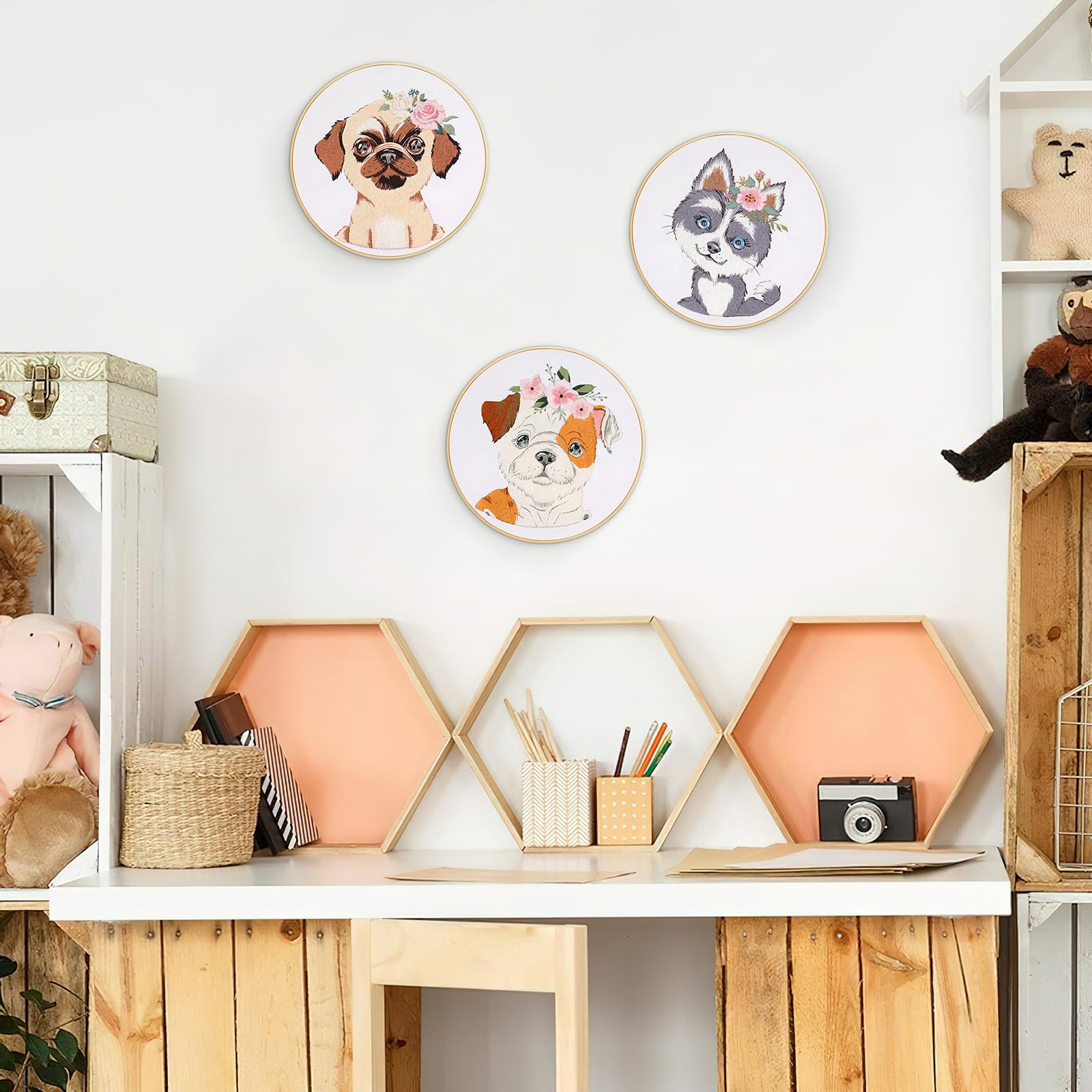 N.LANSHAN Kit Punto Croce Cane Barboncino 80x100cm – Ricamo Timbrato Per Adulti, Arte Fai-da-te, Decorazione Casa, Regalo Creativo