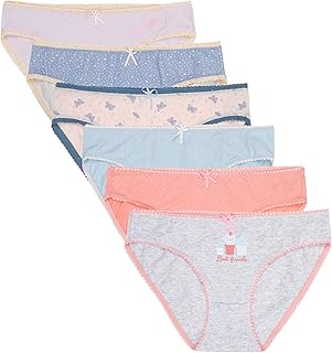 Anuncio patrocinado: Bragas de Algodón Cómodos y Suaves con Estampados Diferentes. Pack de 6 Braguitas