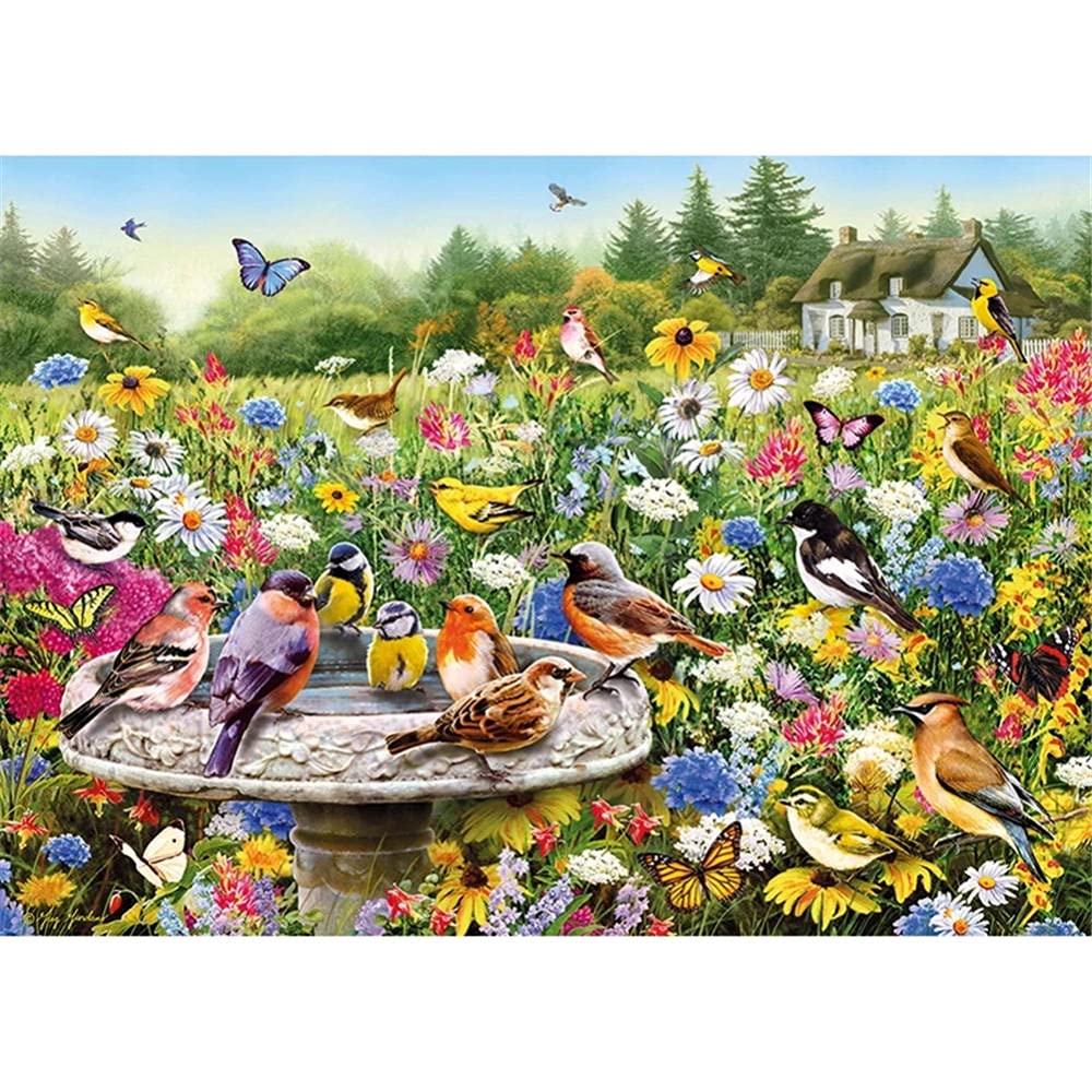 Diamond Painting Kit Completo Flores Aves,Cuadros Diamantes 5D Grandes,DIY Punto de Cruz Niños Pintura Diamante Kit, Adultos Pintar con Diamantes,Decoración de Paredes Manualidades-80x120cm