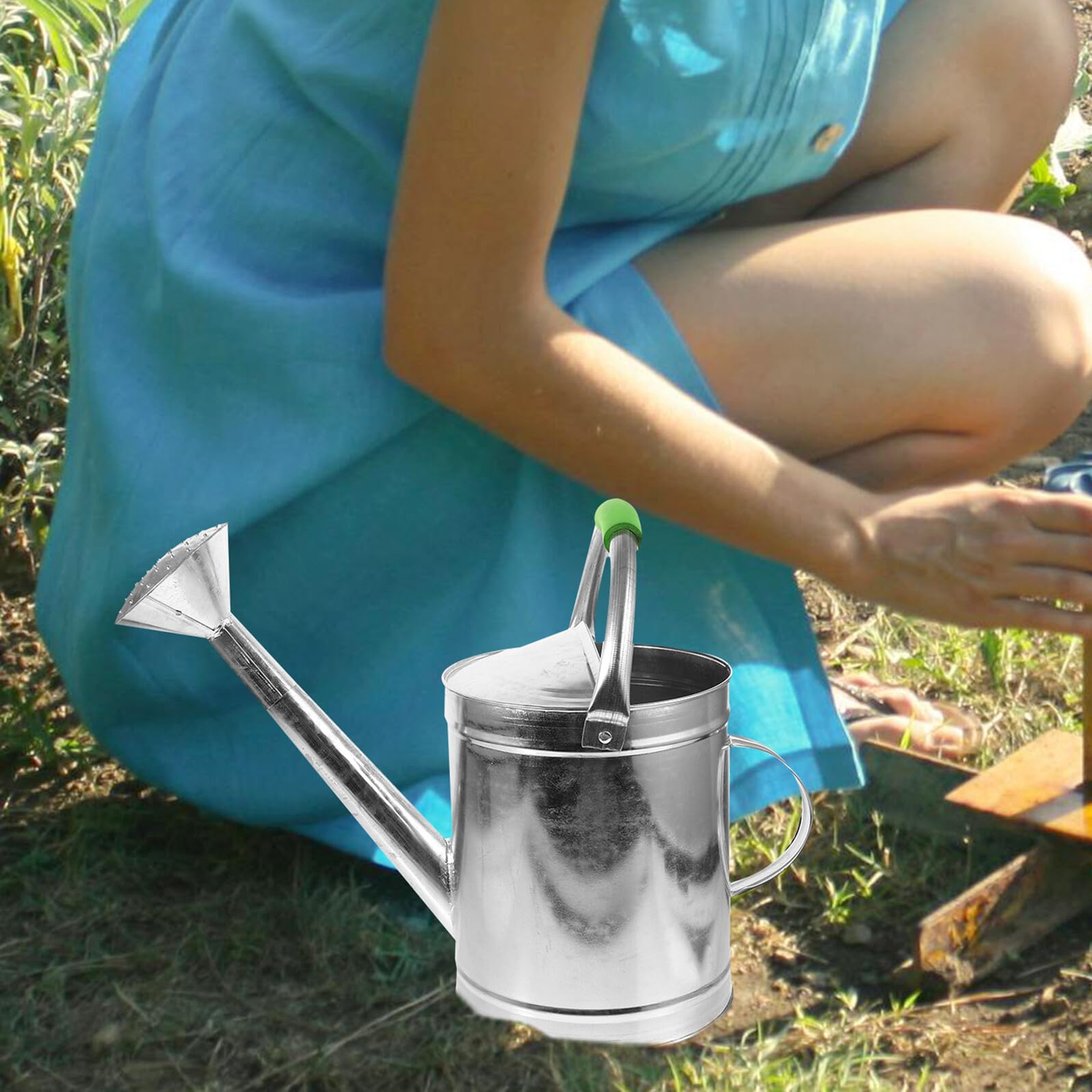 Veemoon Annaffiatoio Vintage in Metallo Resistente Allungato Beccuccio Annaffiatoio Da Interno Ed Esterno Per Piante e Bonsai Irrigatore Manuale Per Giardino e Balcone