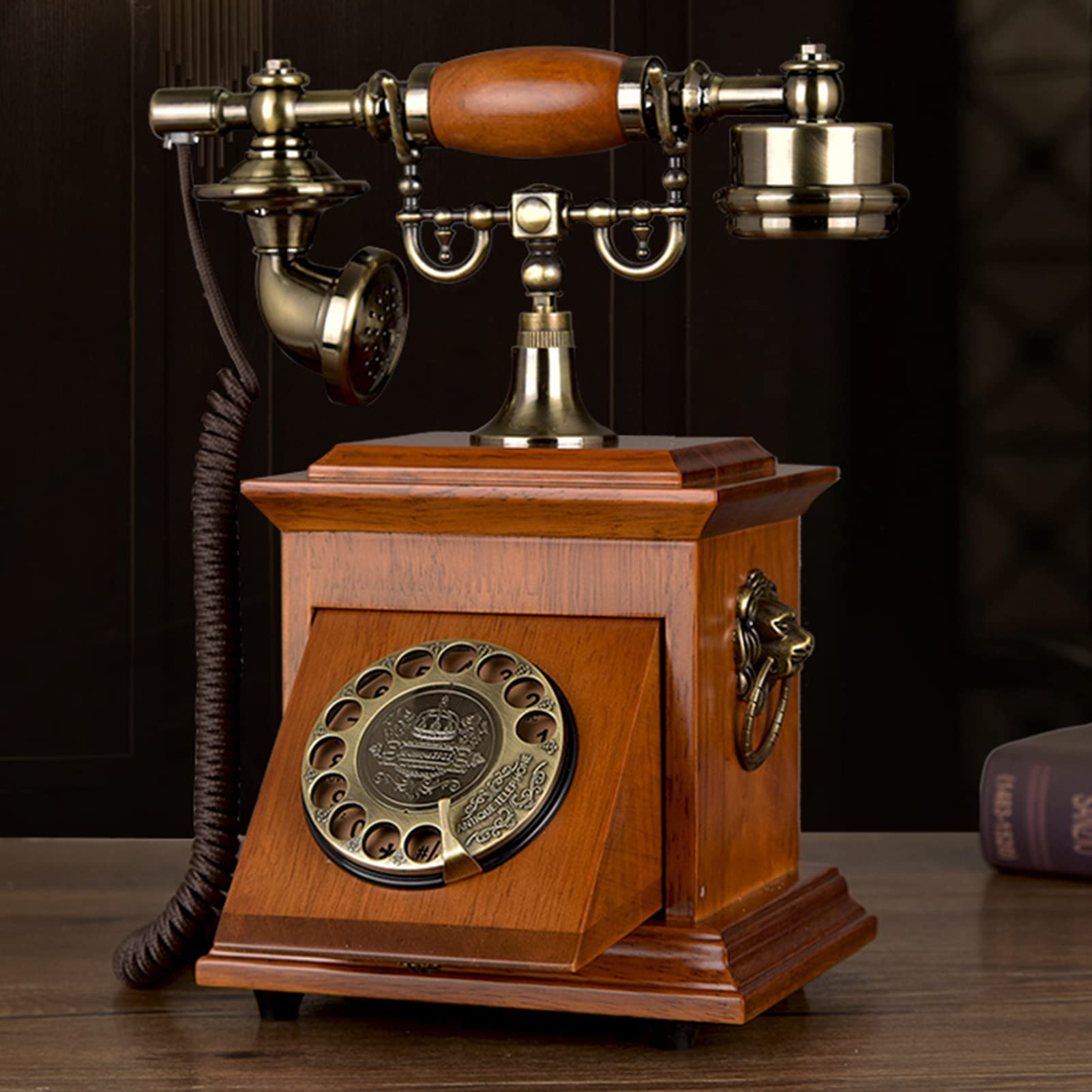 Telefoni fissi Classici retrò, Stile Vintage, Telefono con Filo, Vecchio Stile, quadrante Rotante Antico, Suono di suoneria Classico/Funzione di richiamata, Decora,