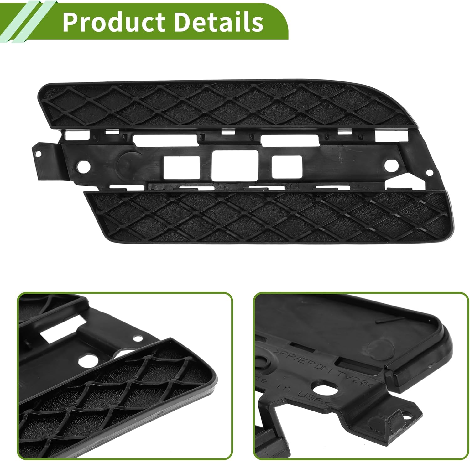 No.1648847122 Fog Light Grill for Mercedes Benz GL350 2010-2012 Black Front Left Front Lower Bumper Fog Light Cover Inserts ABS 1 Pc - Image 5