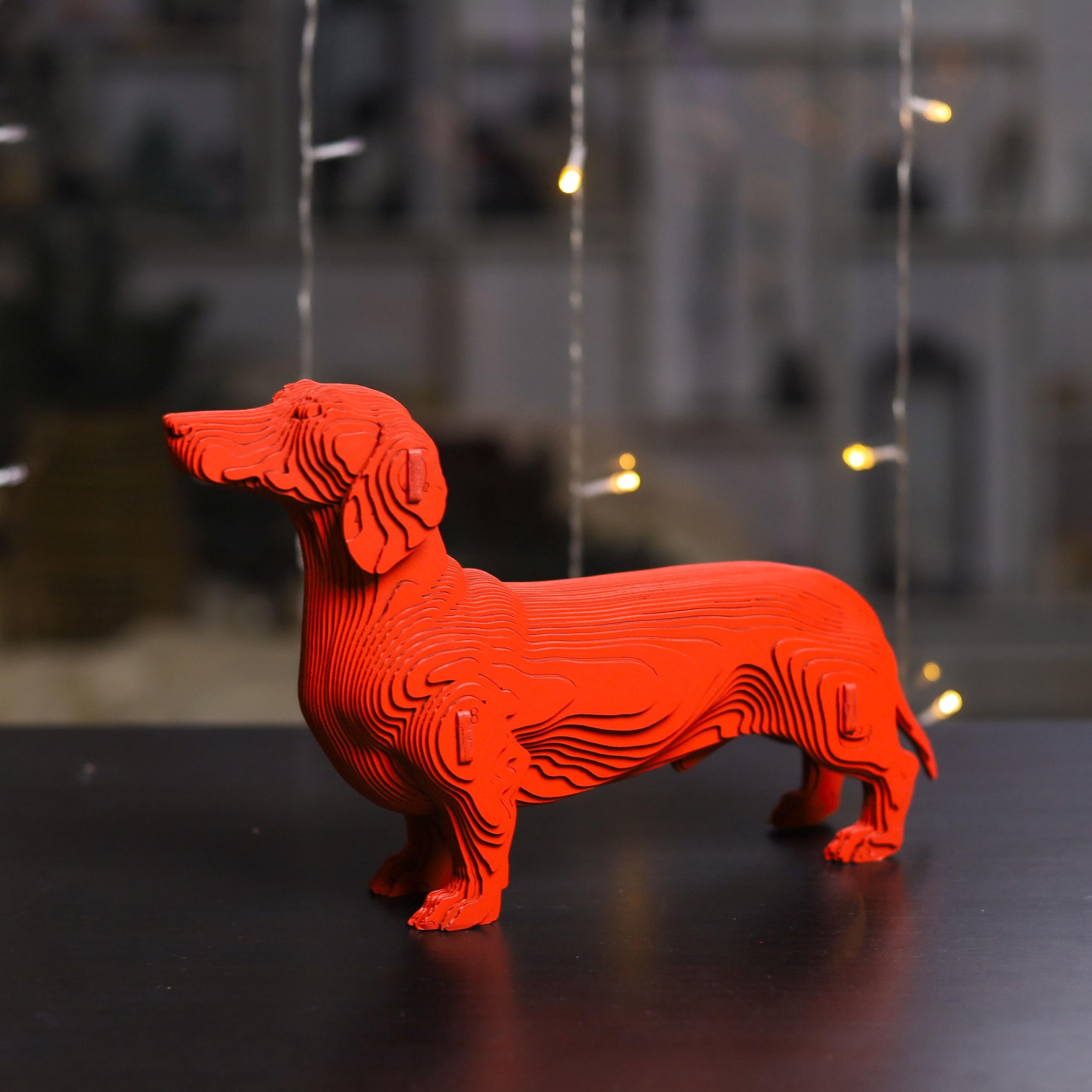 Perro Salchicha Puzzle 3D de Cartón – Maqueta para Montar