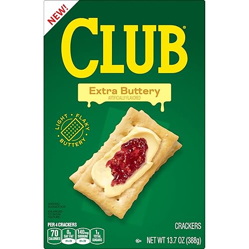 Miniatura 10 de Club Crackers, Bocadillos para el almuerzo, galletas saladas, extra mantecoso, caja de 13.7 onzas (1 caja)