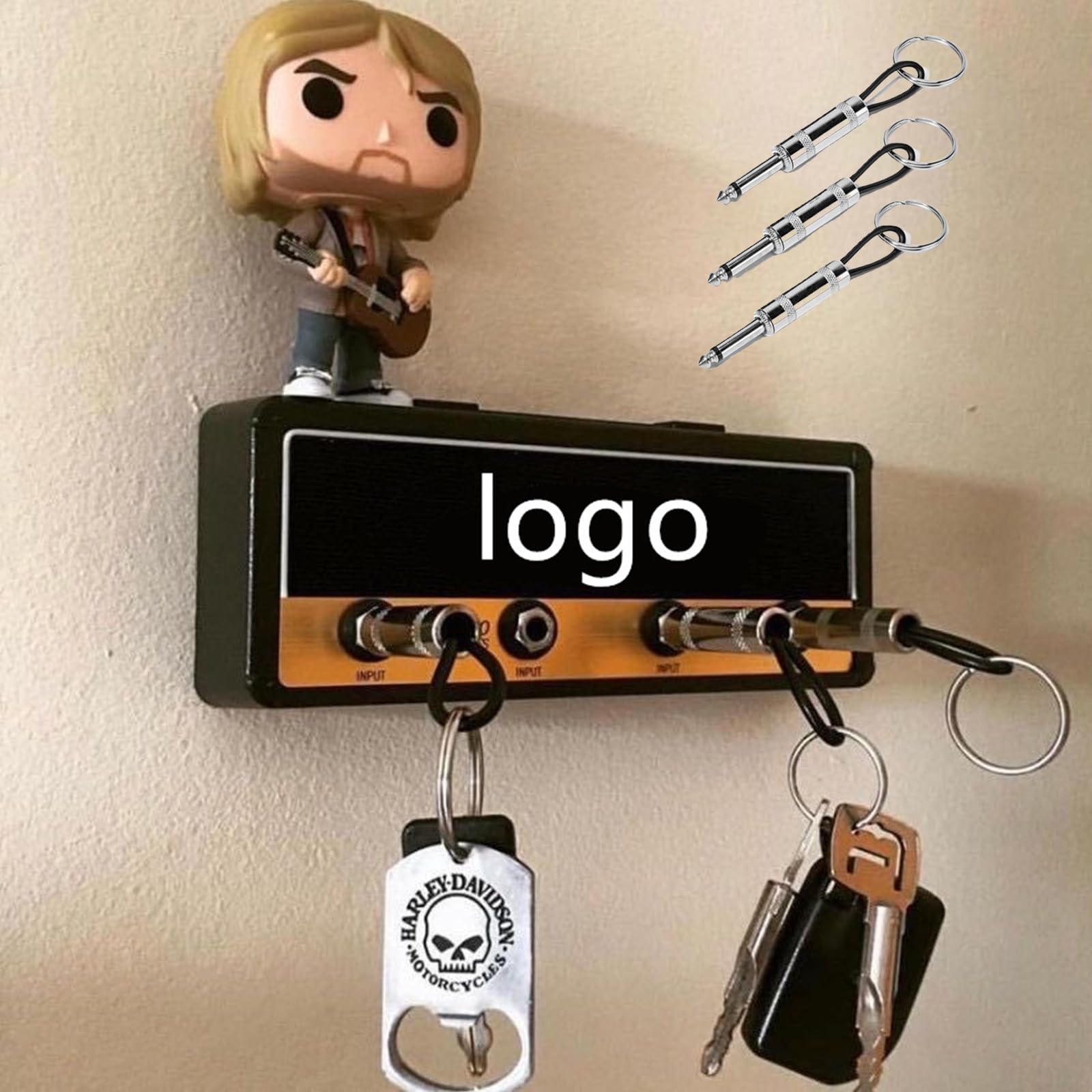 Zestaw 6 uchwytów na klucze Marshall Keychain Wall Marshall Keyboard 2.0 Jcm800 podstrunnica gitarowa hak uchwyt do mocowania domku na klucze