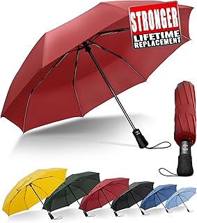 Chakipee Paraguas Plegable Antiviento Hombres - Paraguas Resistente al Viento, Paraguas Automático Portátil Compacto de Vi...