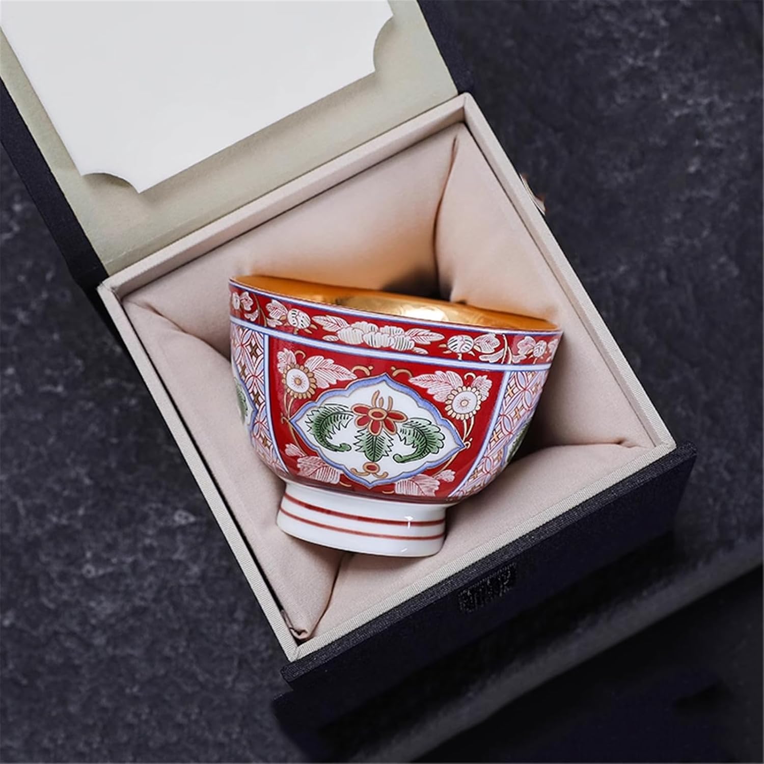 Ceramic Master Tea Cup with Floral Pattern-style7
