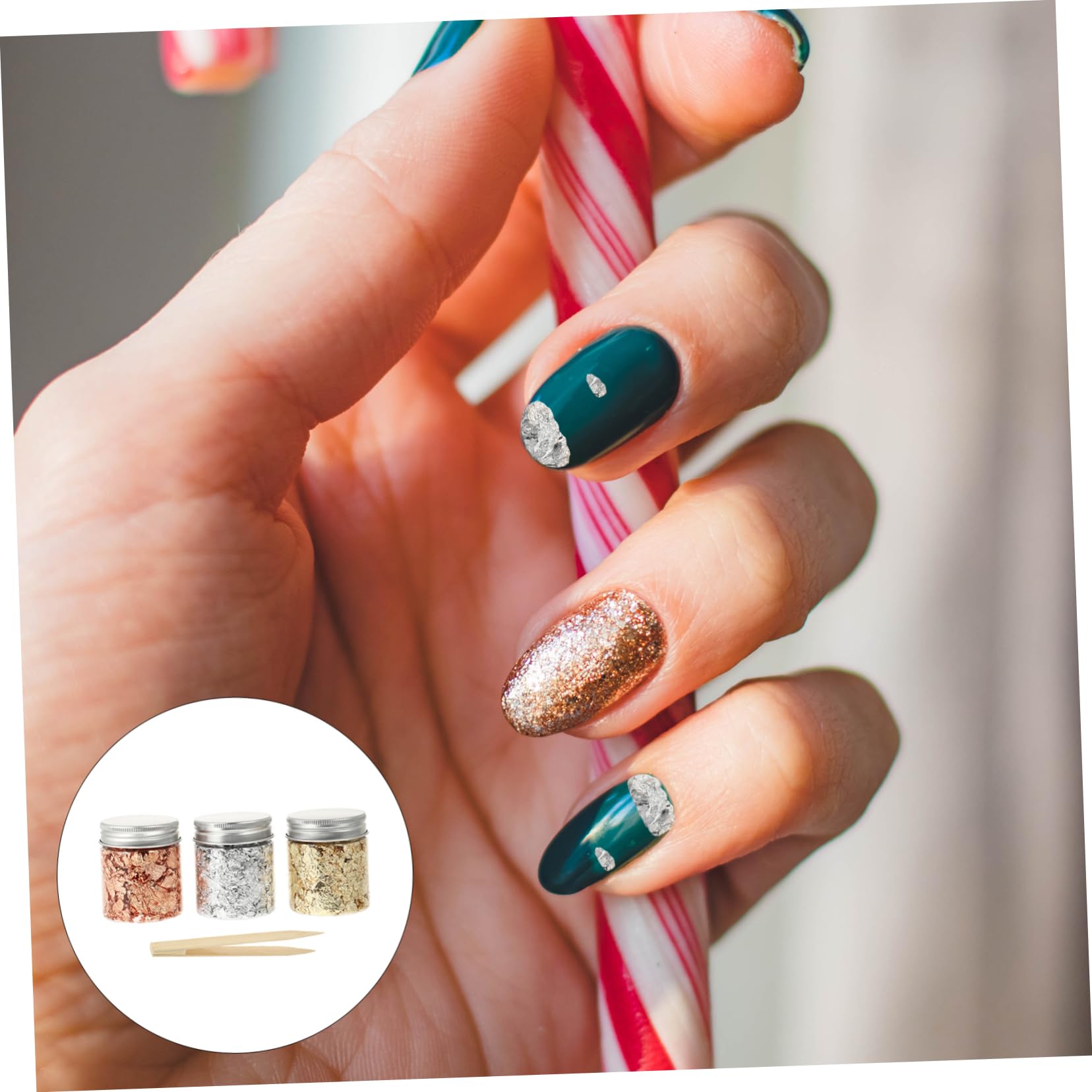 PACKOVE 2 Juegos Decoración de Uñas Diy Pinzas para Manicura Casa y Salón para Fiestas y