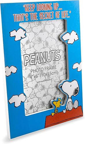 Miniatura 2 de Silver Buffalo Peanuts Snoopy Woodstock Keep Looking Up - Marco de fotos, 4 x 6 pulgadas