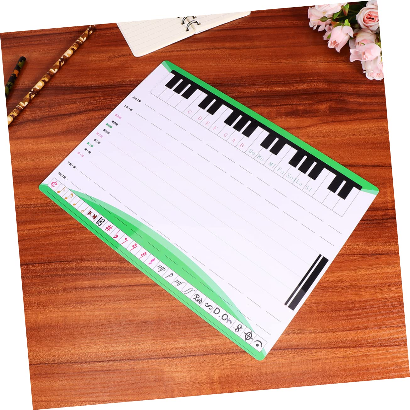 6 Pezzi Lavagna Musicale Cancellabile Pentagrammi Magnetici per Insegnamento e Pratica Musicale per Casa e Scuola Superficie Liscia e Facile Appendere e Utilizzare
