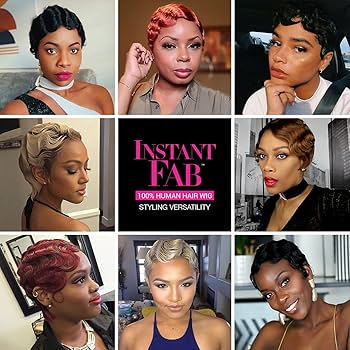 Amazon.com: INSTANT FAB Finger Wave Human Hair Wig for Black Women Amazon.com: INSTANT FAB Finger Wave Human Hair Wig for Black Women