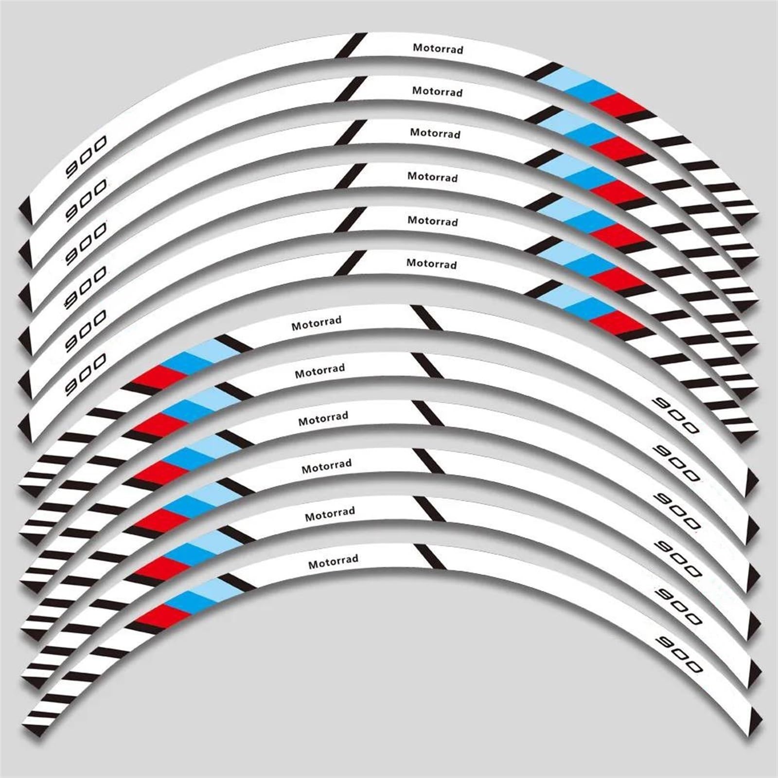 Motorcycle Wheel Decals Waterproof Reflective Stickers Rim Stripes Trim for BMW F900XR F900xr F900 XR F 900(Color6)