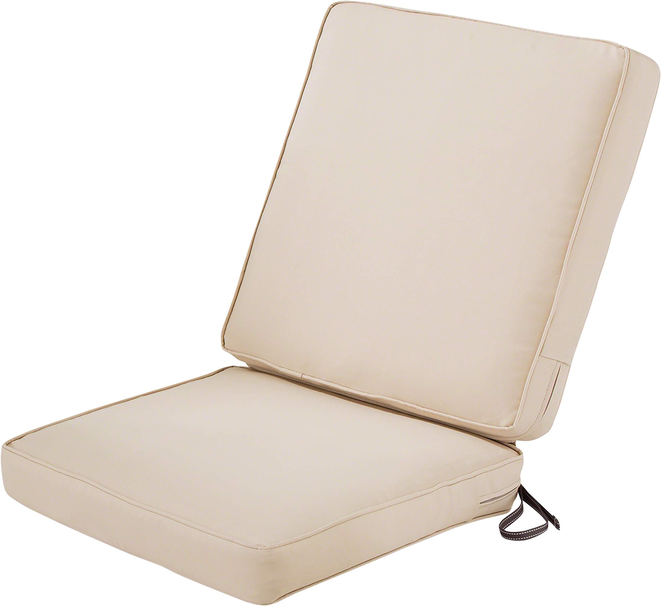 Montlake FadeSafe Water-Resistant 44 x 20 x 3 Inch Patio Chair Cushion, Antique Beige, Patio Cushion Set