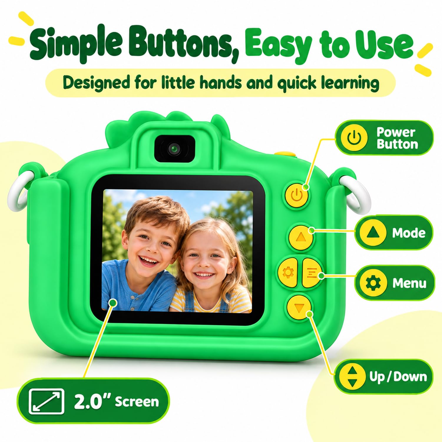 Dinosaur Kids Camera - Toy Camera for Boys & Girls -6