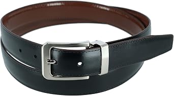 CTM Lizard Print 1 1/8 Inch Reversible Dress Belt